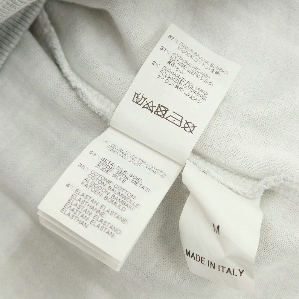 【中古】ブルネロクチネリ Brunello Cucinelli コットンシルクナイロン ジャージー プルオーバー パーカー ライトグレー【 M 】【 状態ランクC 】【 メンズ 】