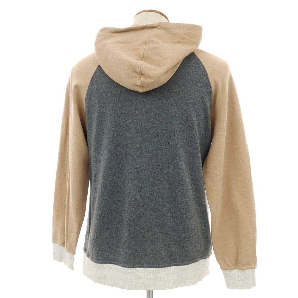 【中古】ブルネロクチネリ Brunello Cucinelli コットンナイロン ジャージー プルオーバー パーカー グレーxベージュ【サイズM】【 状態ランクB 】【 メンズ 】 [CPD]