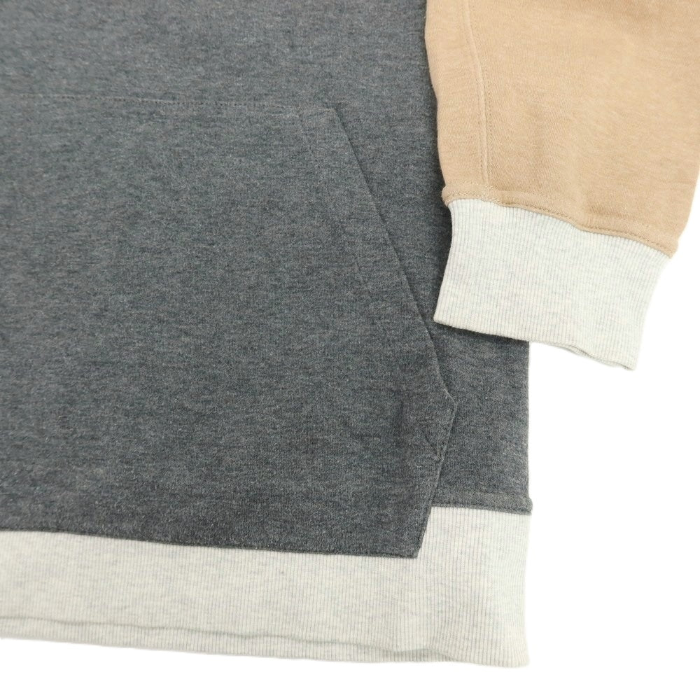 【中古】ブルネロクチネリ Brunello Cucinelli コットンナイロン ジャージー プルオーバー パーカー グレーxベージュ【 M 】【 状態ランクB 】【 メンズ 】