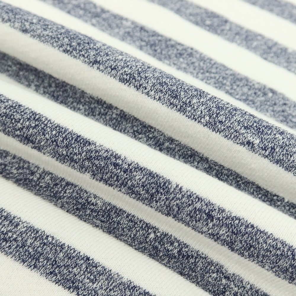 【中古】ブルネロクチネリ Brunello Cucinelli コットンリネン ボーダー クルーネック スウェット ネイビーxホワイト【 M 】【 状態ランクC 】【 メンズ 】