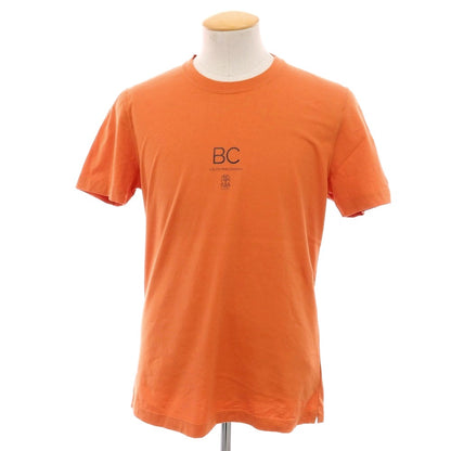 【中古】ブルネロクチネリ Brunello Cucinelli コットン クルーネック 半袖Ｔシャツ オレンジ【 S 】【 状態ランクB 】【 メンズ 】