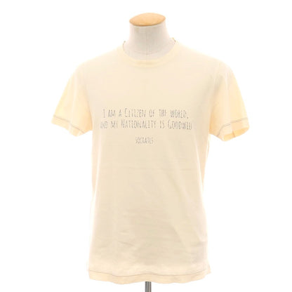 【中古】ブルネロクチネリ Brunello Cucinelli コットン クルーネック 半袖Ｔシャツ アイボリー【 XS 】【 状態ランクB 】【 メンズ 】