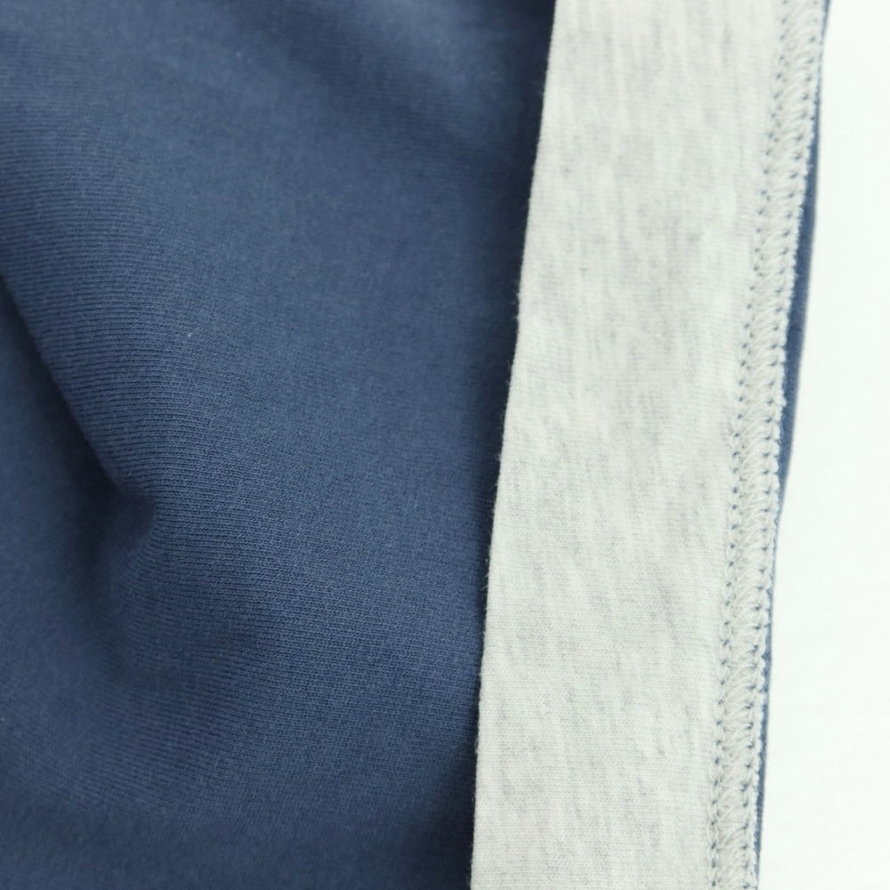 【中古】ブルネロクチネリ Brunello Cucinelli コットン クルーネック レイヤード風 半袖Ｔシャツ ライトネイビー系xライトグレー【 M 】【 状態ランクC 】【 メンズ 】