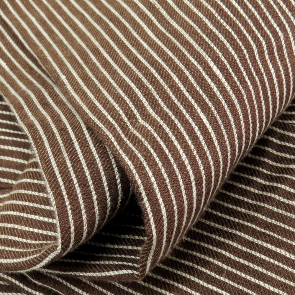 【中古】ブルネロクチネリ Brunello Cucinelli リネン ストライプ カジュアルスラックスパンツ ブラウンxホワイト【サイズ44】【 状態ランクB 】【 メンズ 】[CPD]