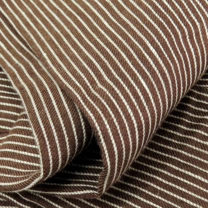 【中古】ブルネロクチネリ Brunello Cucinelli リネン ストライプ カジュアルスラックスパンツ ブラウンxホワイト【 44 】【 状態ランクB 】【 メンズ 】