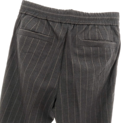 【中古】ブルネロクチネリ Brunello Cucinelli ウール ストライプ イージースラックスパンツ ダークグレーxアッシュブラウン【 44 】【 状態ランクB 】【 メンズ 】
