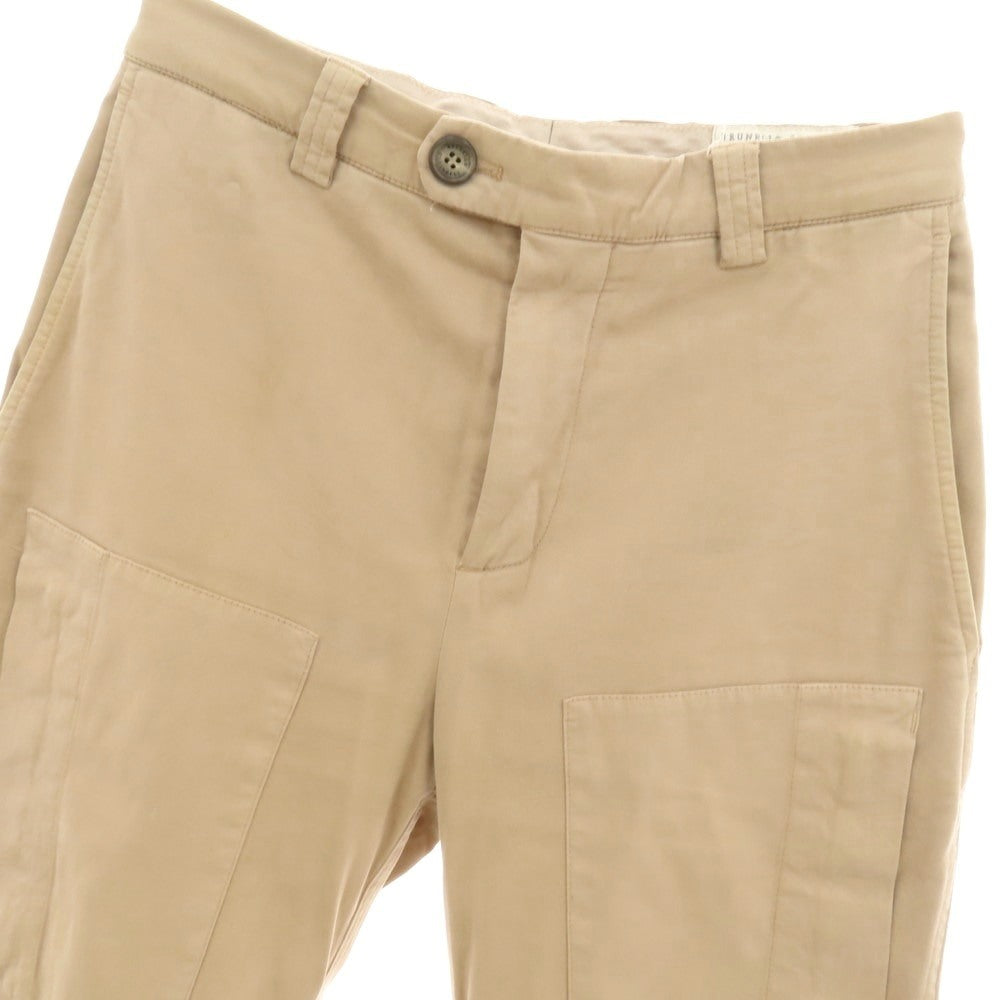 【中古】ブルネロクチネリ Brunello Cucinelli ストレッチ コットン カジュアルスラックスパンツ ベージュ【 44 】【 状態ランクC 】【 メンズ 】