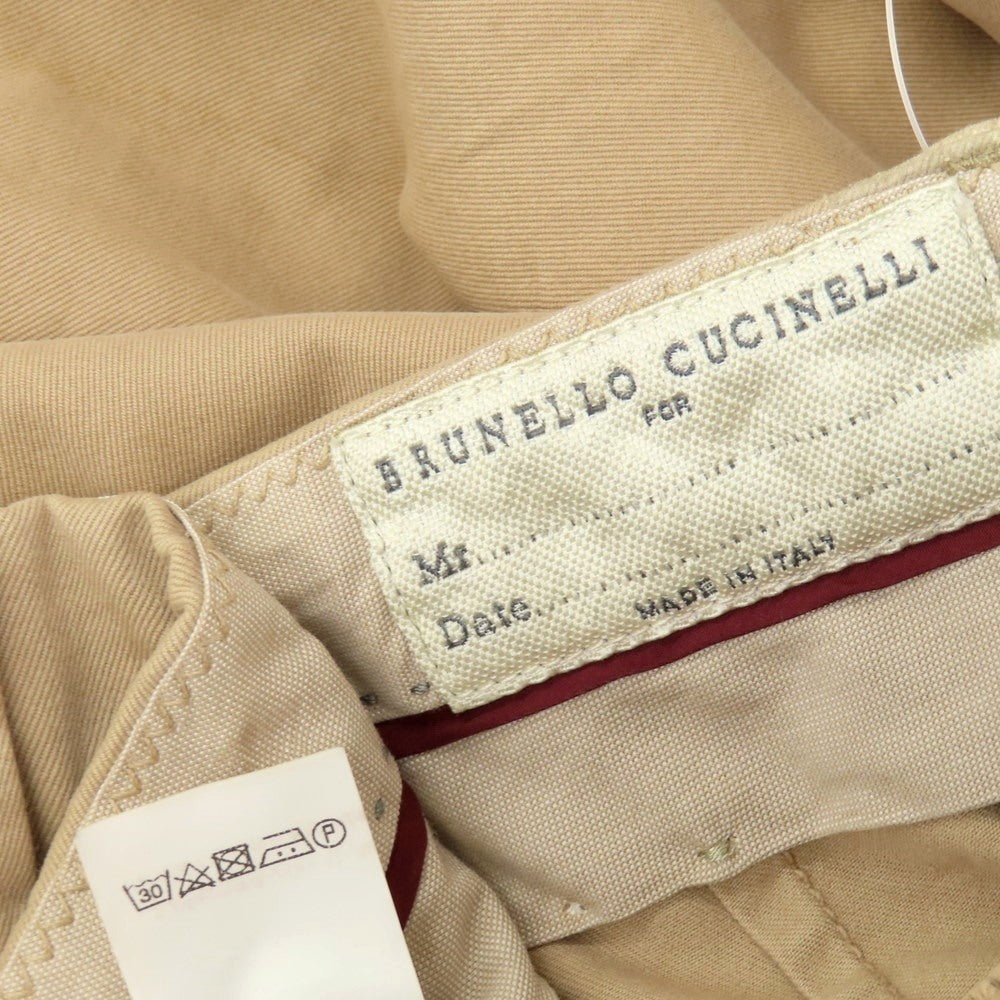 【中古】ブルネロクチネリ Brunello Cucinelli ストレッチ コットン カジュアルスラックスパンツ ベージュ【 44 】【 状態ランクC 】【 メンズ 】