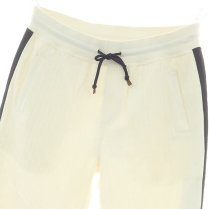 【中古】ブルネロクチネリ Brunello Cucinelli コットン スウェットパンツ ホワイトxネイビー【 S 】【 状態ランクB 】【 メンズ 】