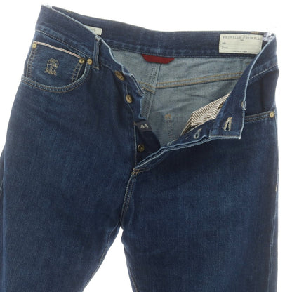【中古】ブルネロクチネリ Brunello Cucinelli コットン デニムパンツ ネイビー【 44 】【 状態ランクC 】【 メンズ 】