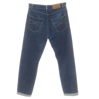 【中古】ブルネロクチネリ Brunello Cucinelli コットン デニムパンツ ネイビー【 44 】【 状態ランクC 】【 メンズ 】