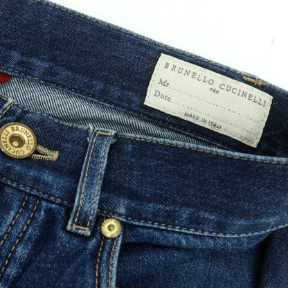 【中古】ブルネロクチネリ Brunello Cucinelli コットン デニムパンツ ネイビー【 44 】【 状態ランクC 】【 メンズ 】