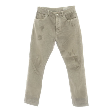 【中古】ブルネロクチネリ Brunello Cucinelli コットンポリエステル デニムパンツ グレージュ【 46 】【 状態ランクD 】【 メンズ 】