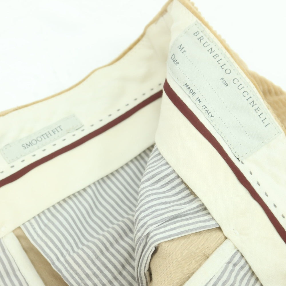 【中古】ブルネロクチネリ Brunello Cucinelli コットン コーデュロイパンツ ライトブラウン【 44 】【 状態ランクD 】【 メンズ 】