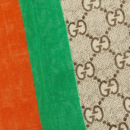 【中古】グッチ GUCCI FAKE NOT ウール ストール グレーベージュ【 状態ランクB 】【 メンズ 】