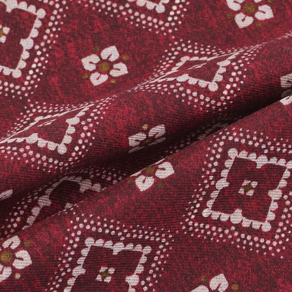 【中古】ブルネロクチネリ Brunello Cucinelli シルクコットン プリント ポケットチーフ ボルドー【 状態ランクB 】【 メンズ 】
