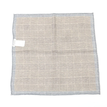 【中古】ブルネロクチネリ Brunello Cucinelli ウール プリント ポケットチーフ ベージュxグレー【 状態ランクB 】【 メンズ 】