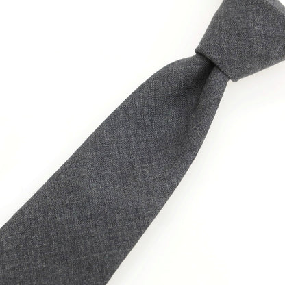 【中古】ブルネロクチネリ Brunello Cucinelli ウール 無地ネクタイ ダークグレー【 状態ランクB 】【 メンズ 】