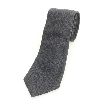 【中古】ブルネロクチネリ Brunello Cucinelli ウールシルクカシミヤ 無地ネクタイ ダークグレー【 状態ランクB 】【 メンズ 】