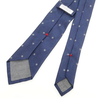 【中古】ブルネロクチネリ Brunello Cucinelli シルク 小紋柄ネクタイ ネイビー【 状態ランクB 】【 メンズ 】