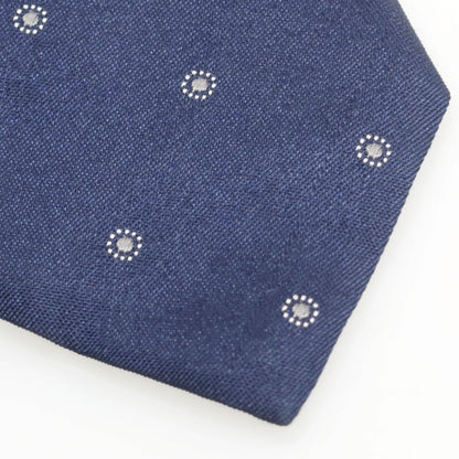【中古】ブルネロクチネリ Brunello Cucinelli シルク 小紋柄ネクタイ ネイビー【 状態ランクB 】【 メンズ 】