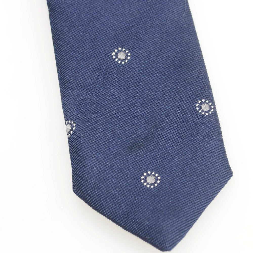 【中古】ブルネロクチネリ Brunello Cucinelli シルク 小紋柄ネクタイ ネイビー【 状態ランクB 】【 メンズ 】