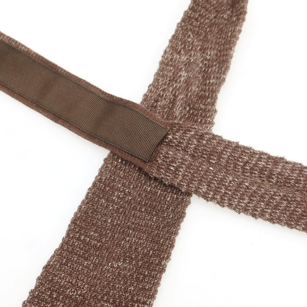 【中古】ブルネロクチネリ Brunello Cucinelli コットンリネン ニットタイ ブラウン【 状態ランクB 】【 メンズ 】
