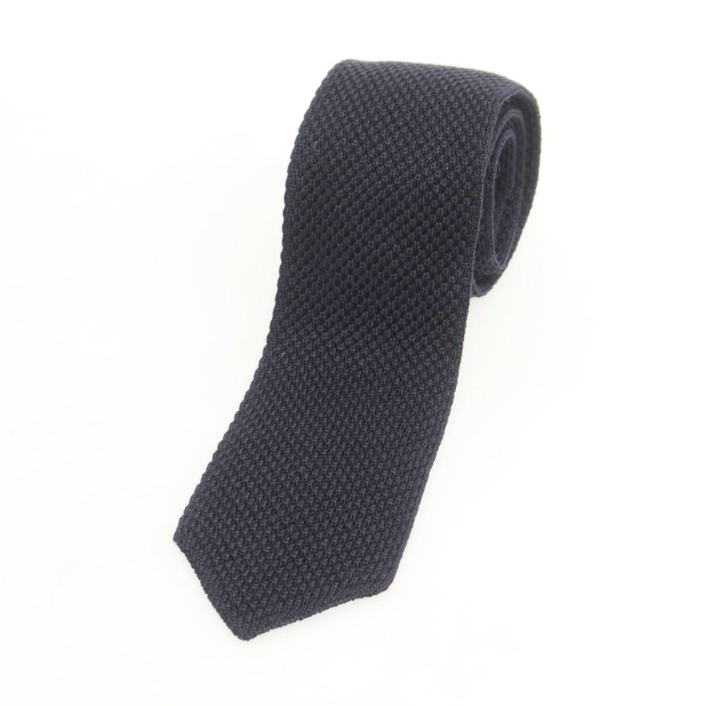 【中古】ブルネロクチネリ Brunello Cucinelli シルク ニットタイ ダークネイビー【 状態ランクB 】【 メンズ 】