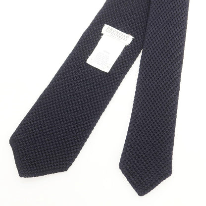 【中古】ブルネロクチネリ Brunello Cucinelli シルク ニットタイ ダークネイビー【 状態ランクB 】【 メンズ 】