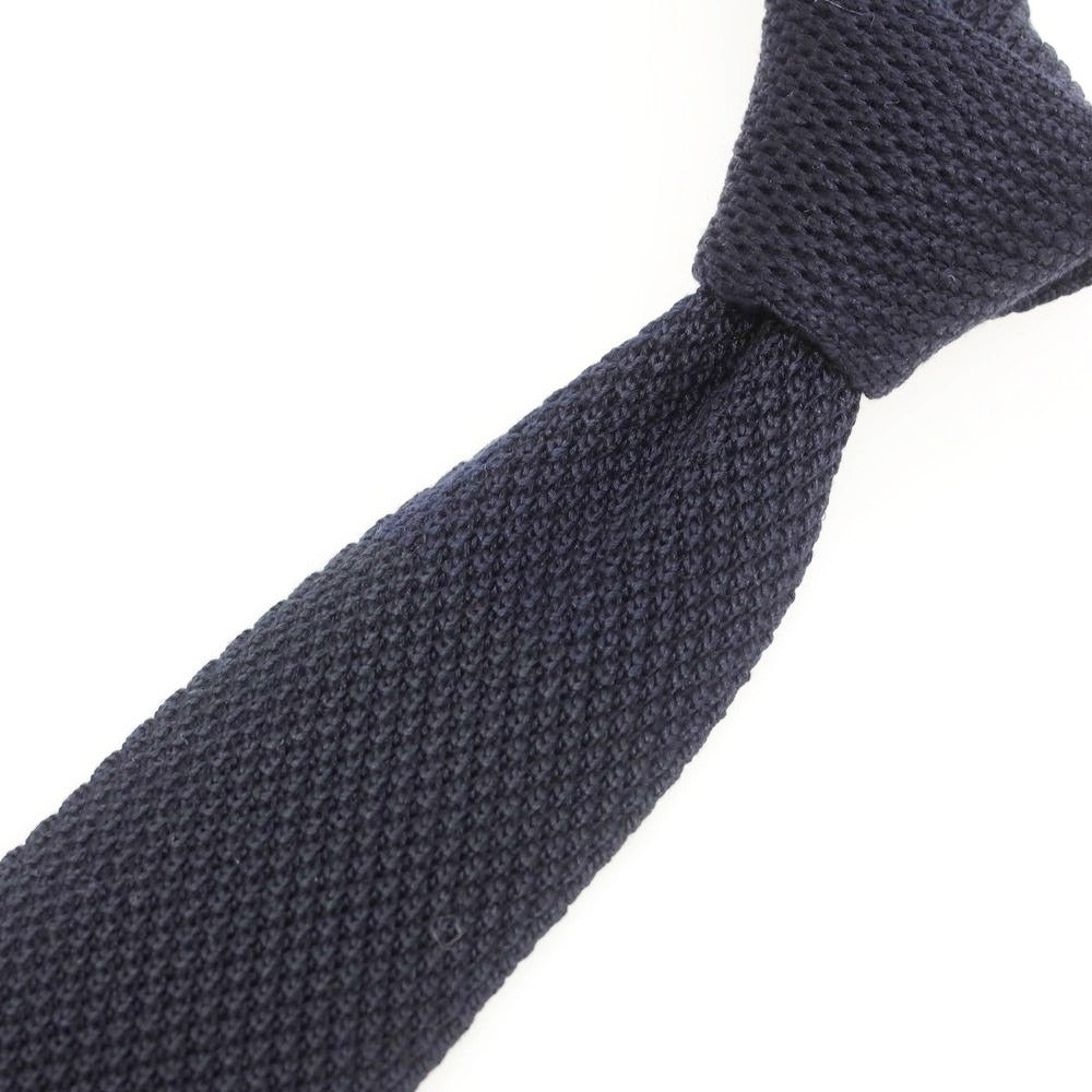 【中古】ブルネロクチネリ Brunello Cucinelli シルク ニットタイ ダークネイビー【 状態ランクB 】【 メンズ 】