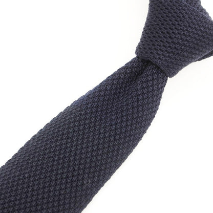 【中古】ブルネロクチネリ Brunello Cucinelli シルク ニットタイ ダークネイビー【 状態ランクB 】【 メンズ 】
