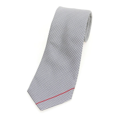 【中古】グッチ GUCCI シルクコットン ハウンドトゥース柄ネクタイ ダークネイビーxホワイト【 状態ランクA 】【 メンズ 】