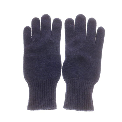 【中古】ブルネロクチネリ Brunello Cucinelli カシミヤニット スエード 手袋 グローブ ネイビーxダークブラウン【 表記なし 】【 状態ランクB 】【 メンズ 】