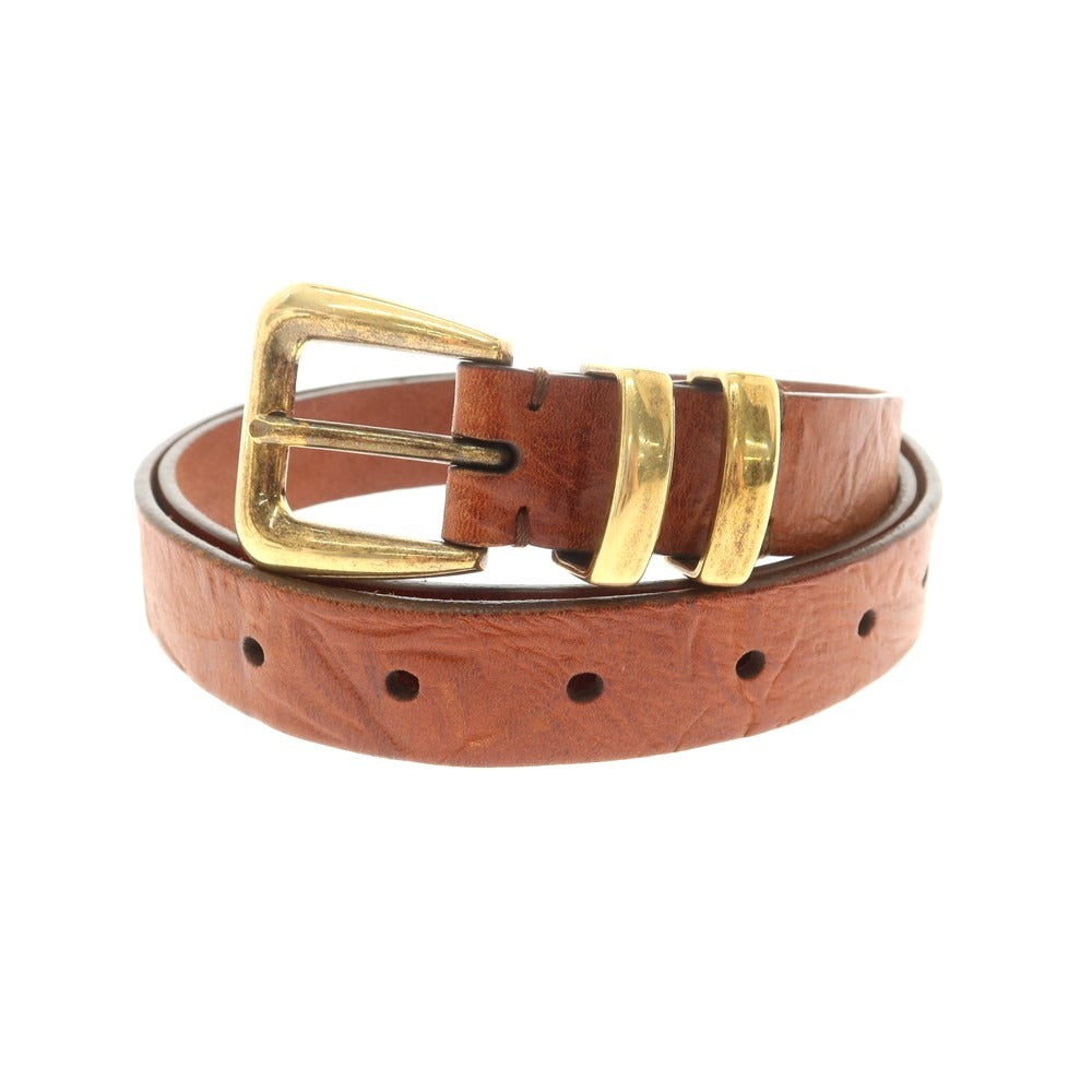 【中古】ブルネロクチネリ Brunello Cucinelli レザー ベルト ブラウンxゴールド【 85 】【 状態ランクB 】【 メンズ 】