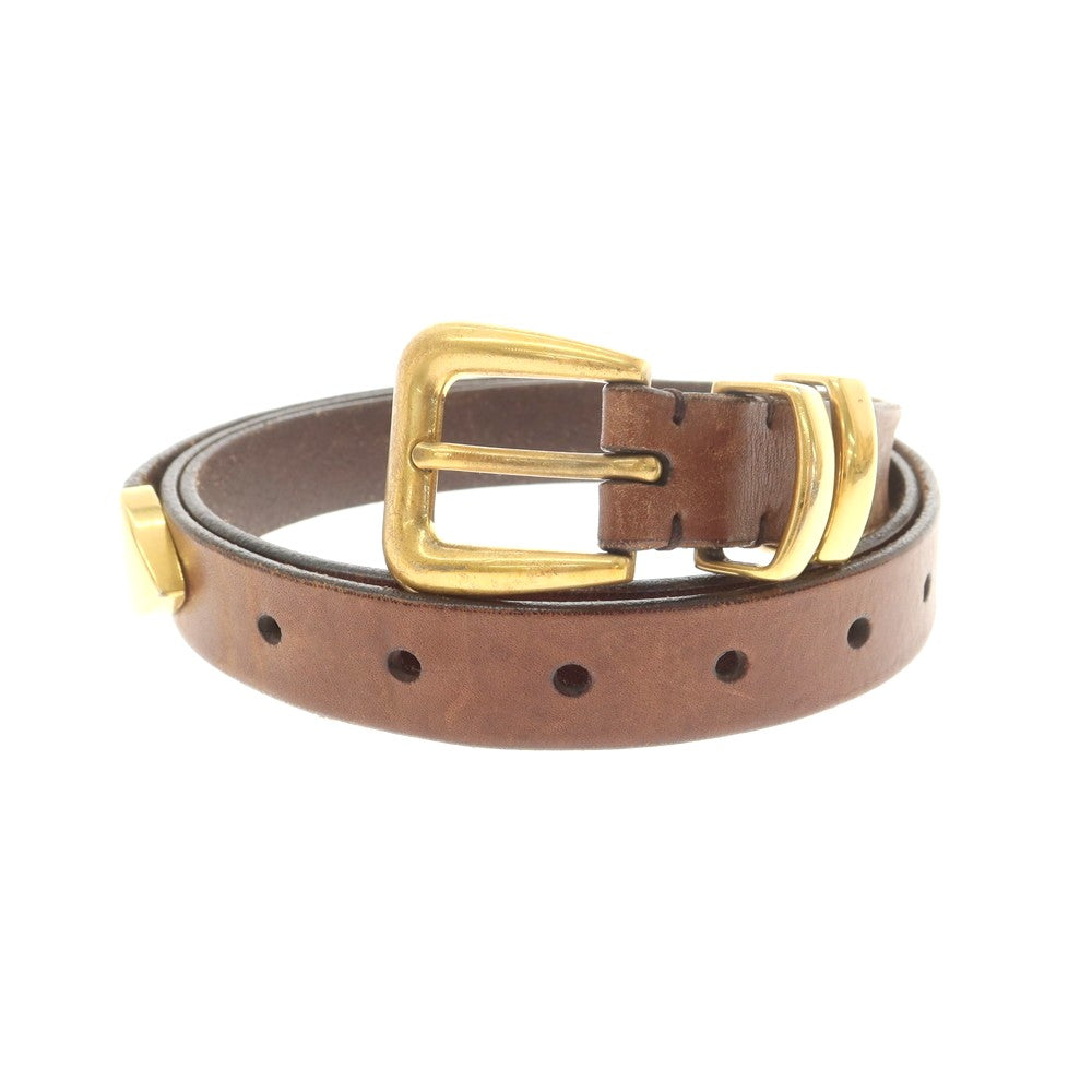 【中古】ブルネロクチネリ Brunello Cucinelli レザー ベルト ブラウンxゴールド【 100 】【 状態ランクB 】【 メンズ 】