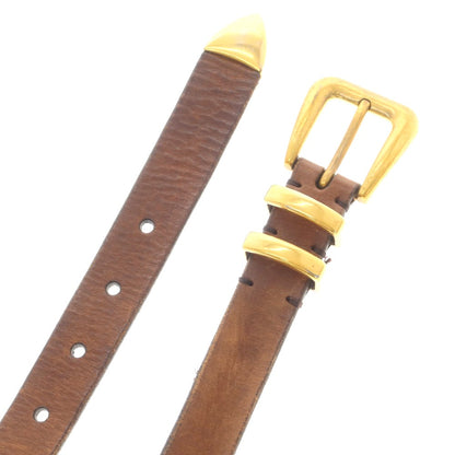 【中古】ブルネロクチネリ Brunello Cucinelli レザー ベルト ブラウンxゴールド【 100 】【 状態ランクB 】【 メンズ 】