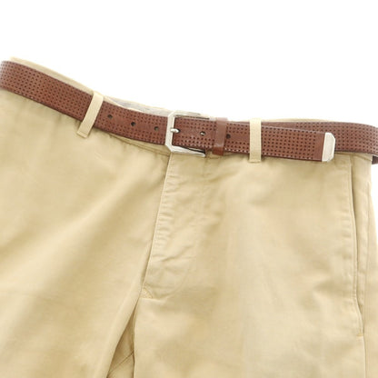 【中古】ブルネロクチネリ Brunello Cucinelli パンチングレザー ベルト ブラウンxシルバー【 85 】【 状態ランクB 】【 メンズ 】