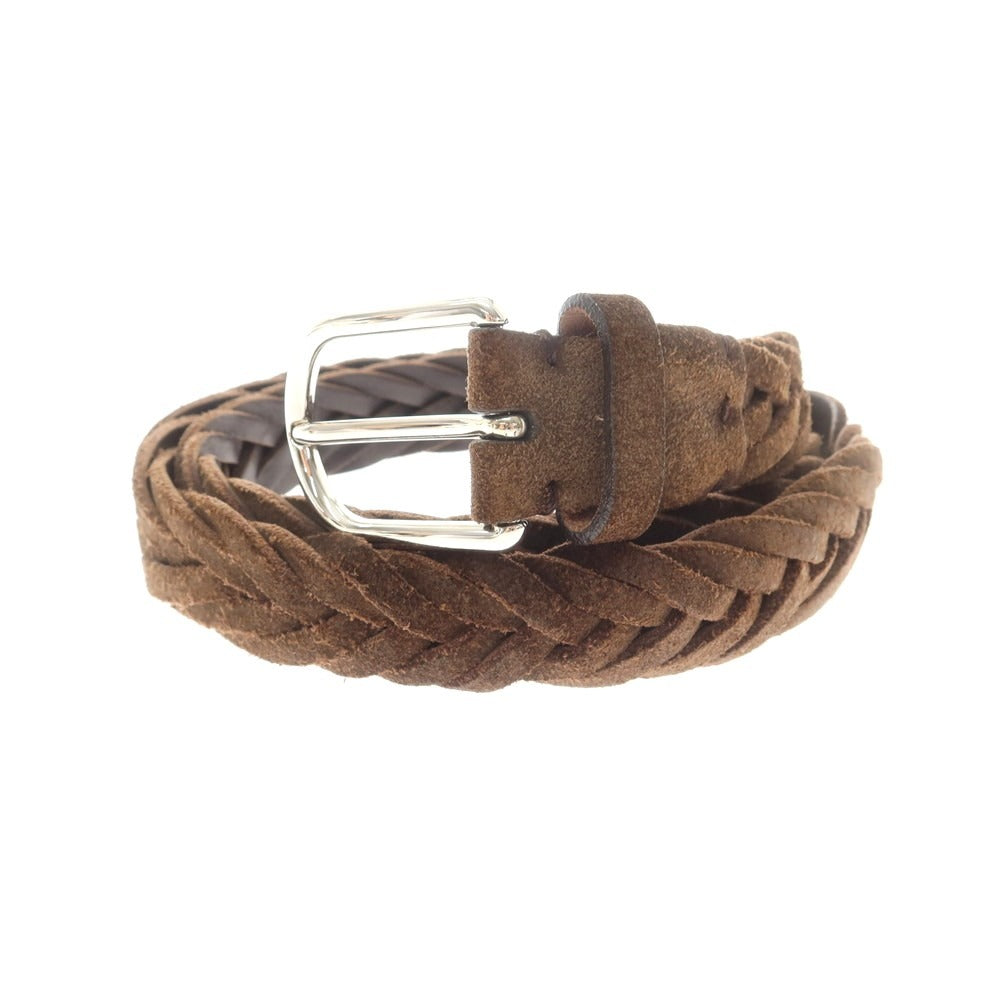 【中古】ブルネロクチネリ Brunello Cucinelli スエードレザー メッシュベルト ダークブラウン【 85 】【 状態ランクB 】【 メンズ 】