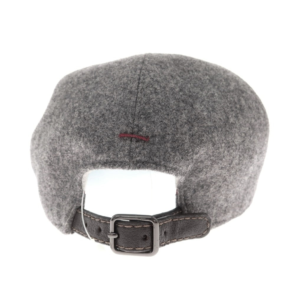【中古】ブルネロクチネリ Brunello Cucinelli ウール ベースボールキャップ グレー【 L 】【 状態ランクC 】【 メンズ 】