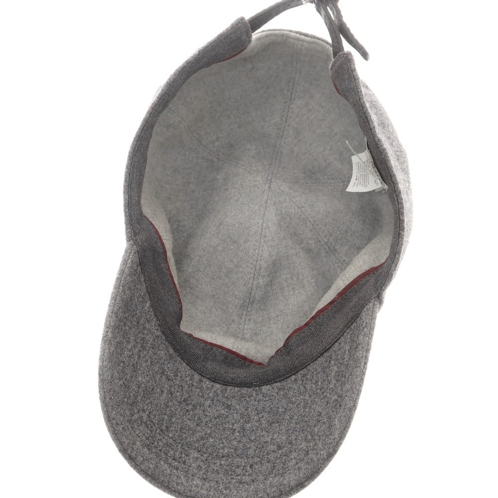 【中古】ブルネロクチネリ Brunello Cucinelli ウール ベースボールキャップ グレー【 L 】【 状態ランクC 】【 メンズ 】