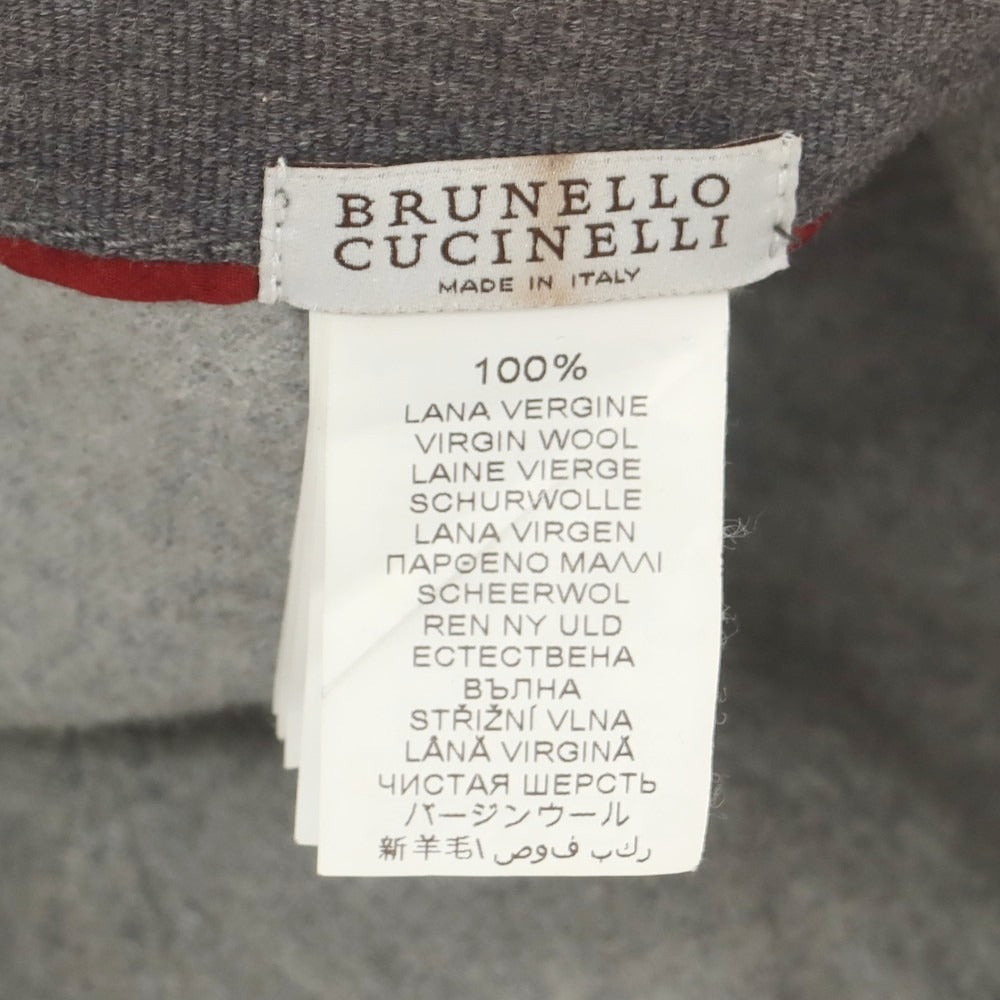 【中古】ブルネロクチネリ Brunello Cucinelli ウール ベースボールキャップ グレー【 L 】【 状態ランクC 】【 メンズ 】