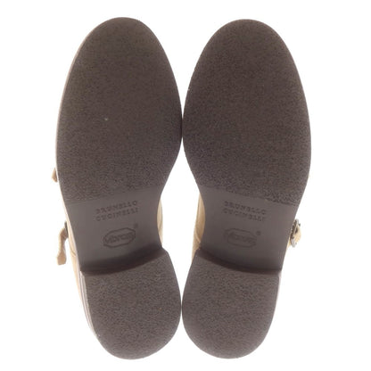 【中古】ブルネロクチネリ Brunello Cucinelli スエード ダブルモンク ドレスシューズ ベージュ【 42 】【 状態ランクA 】【 メンズ 】