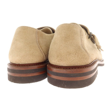 【中古】ブルネロクチネリ Brunello Cucinelli スエード ダブルモンク ドレスシューズ ベージュ【 42 】【 状態ランクA 】【 メンズ 】