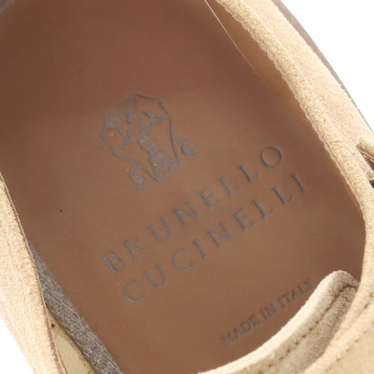 【中古】ブルネロクチネリ Brunello Cucinelli スエード ダブルモンク ドレスシューズ ベージュ【 42 】【 状態ランクA 】【 メンズ 】