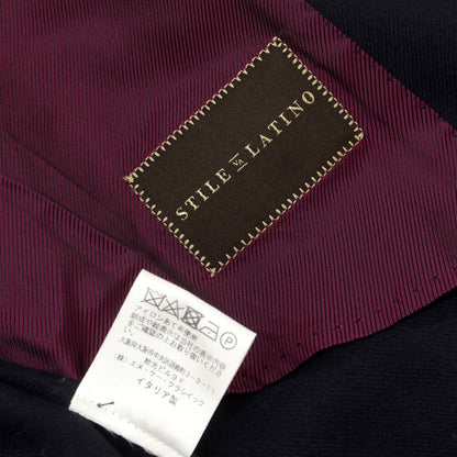 【中古】スティレ ラティーノ STILE LATINO ツイルウール テーラードジャケット ネイビー【 表記なし（L位） 】【 状態ランクB 】【 メンズ 】