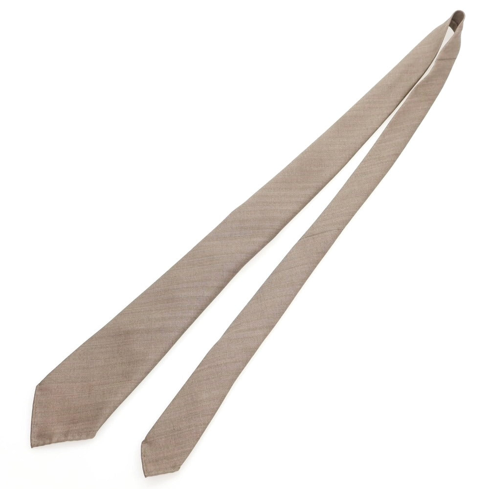 【中古】タイユアタイ TIE YOUR TIE セッテピエゲ ウールシルク 無地ネクタイ アッシュブラウン【 状態ランクA 】【 メンズ 】