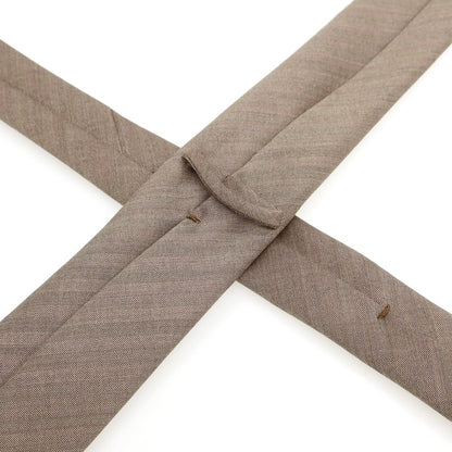 【中古】タイユアタイ TIE YOUR TIE セッテピエゲ ウールシルク 無地ネクタイ アッシュブラウン【 状態ランクA 】【 メンズ 】