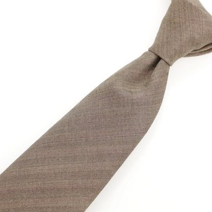 【中古】タイユアタイ TIE YOUR TIE セッテピエゲ ウールシルク 無地ネクタイ アッシュブラウン【 状態ランクA 】【 メンズ 】