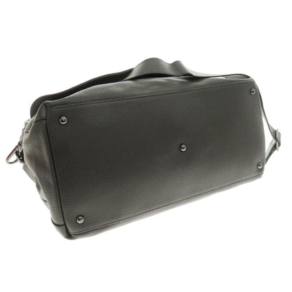 【中古】ザネラート ZANELLATO ポスティーナ シュリンクレザー ショルダーバッグ ダークブラウン【 状態ランクB 】【 メンズ 】