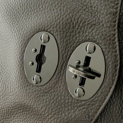 【中古】ザネラート ZANELLATO ポスティーナ シュリンクレザー ショルダーバッグ ダークブラウン【 状態ランクB 】【 メンズ 】